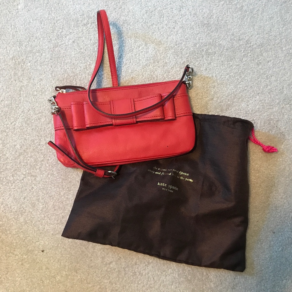 Red Kate Spade crossbody purse